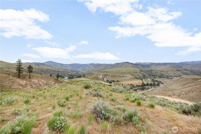 a view of an outdoor space with mountain view