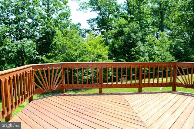 a view of wooden deck