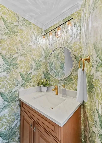 a view of bathroom sink