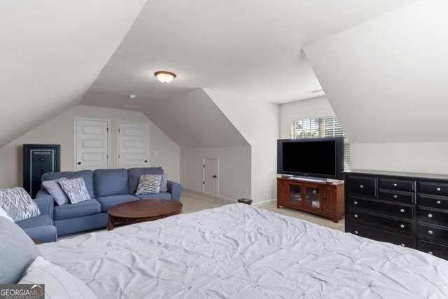 a front view of a house with patio