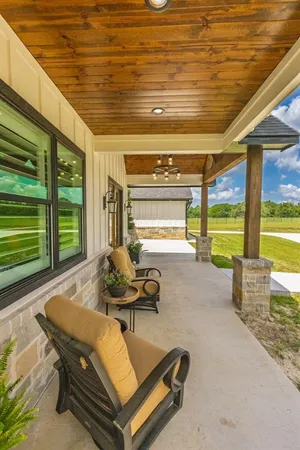a outdoor space with furniture