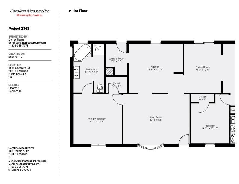 1812 Shearers Road Davidson, NC 28036 - Photo 39 of 40 a picture of a floor plan