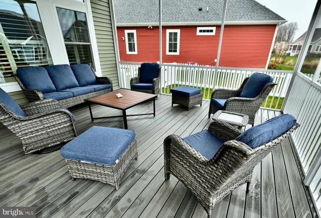 a outdoor living space with patio furniture