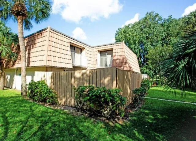 a view of a backyard with plants