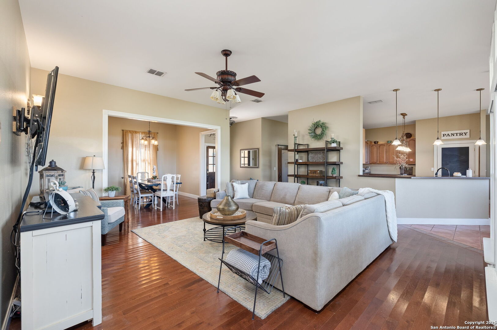 42 Tower Road Boerne, TX 78006 - Photo 9 of 50 a living room with furniture and a wooden floor