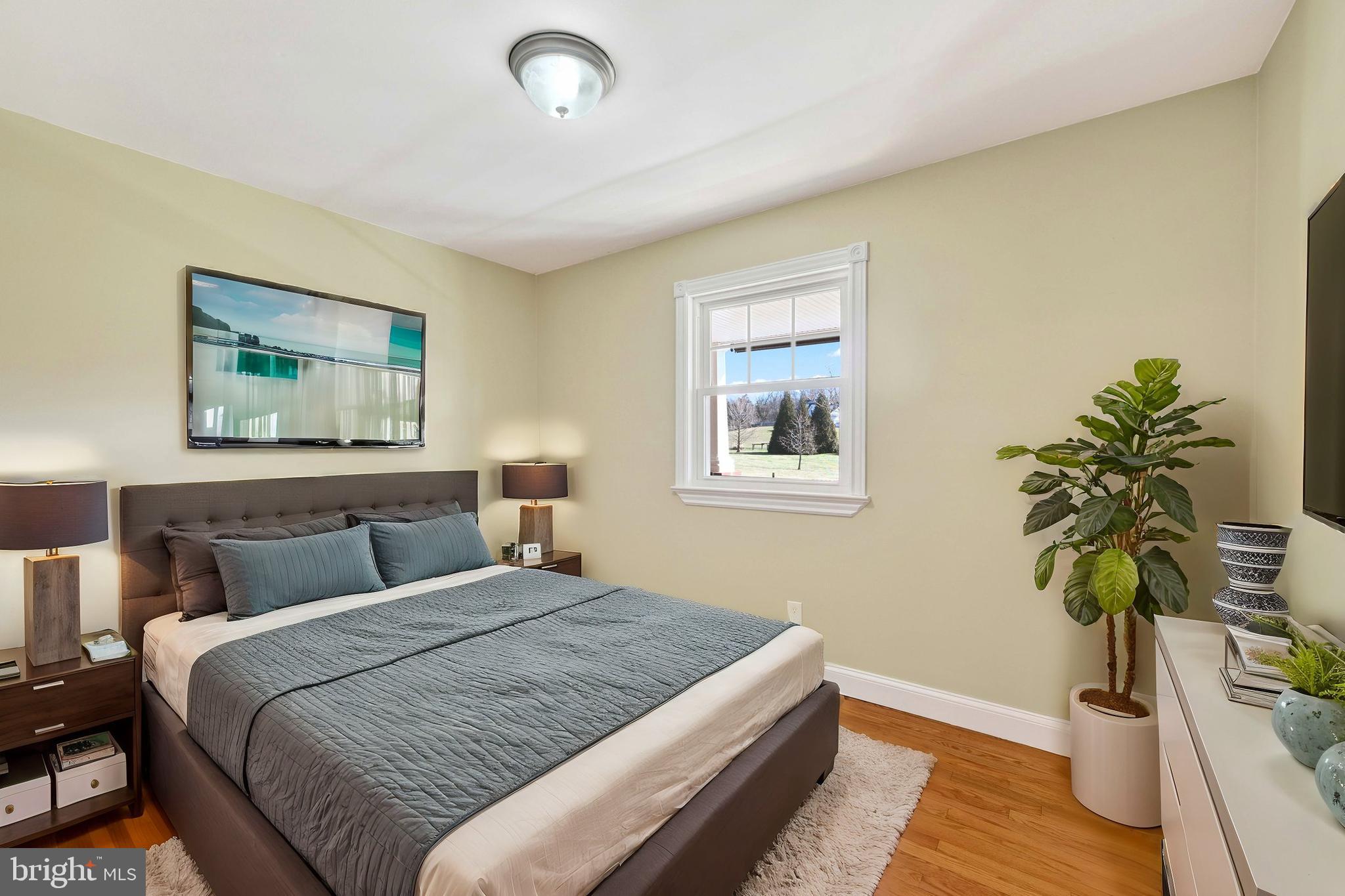 2524 Jennings Chapel Road Woodbine, MD 21797 - Photo 19 of 41 a bedroom with a large bed and a potted plant