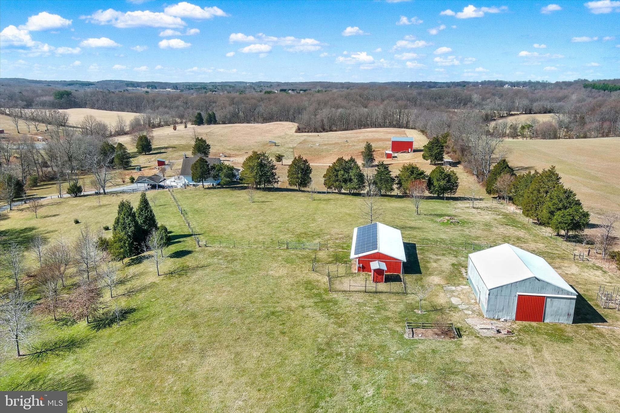 2524 Jennings Chapel Road Woodbine, MD 21797 - Photo 35 of 41 a aerial view of a house with a yard and lake view
