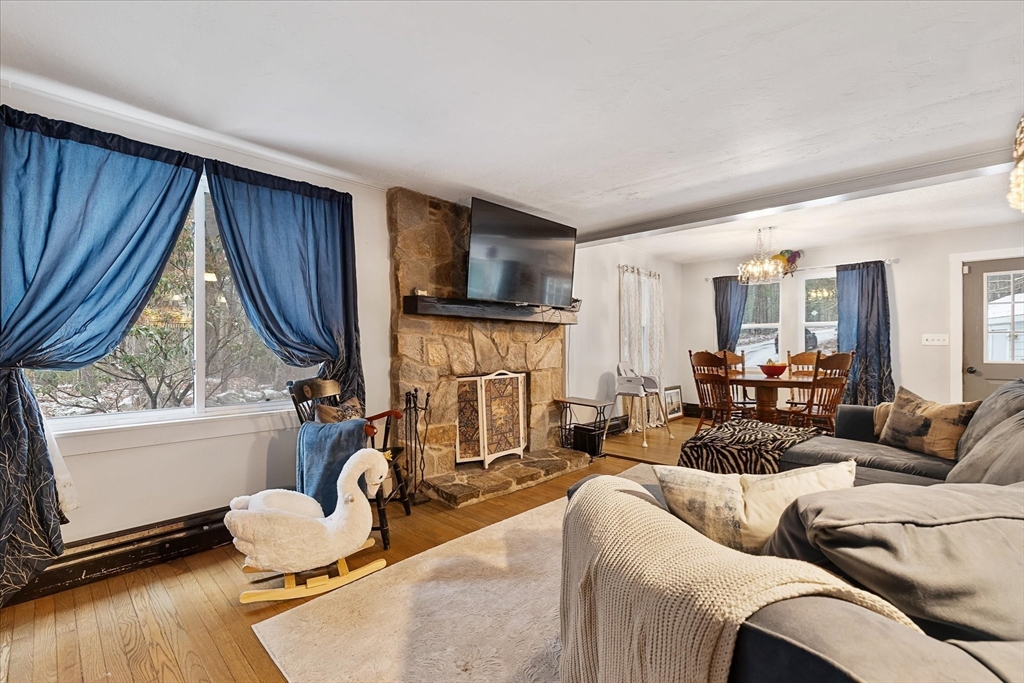 13 Morse Road Holland, MA 01521 - Photo 7 of 25 a living room with furniture fireplace and a large window