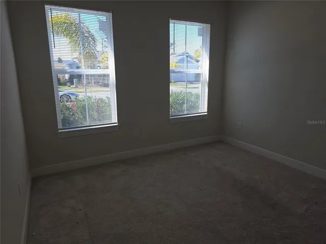 an empty room with a window