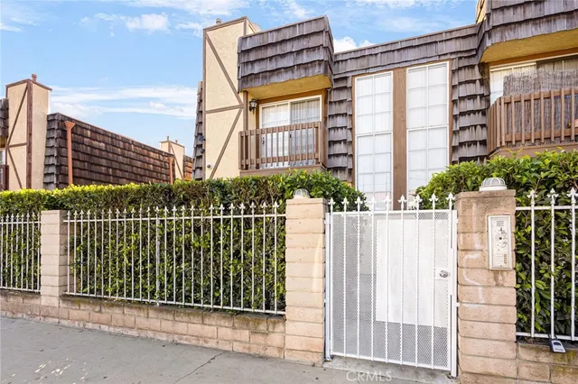a view of a building with a window