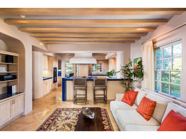 953 Roble Ridge Road Palo Alto, CA 94306 - Photo 3 of 7 a living room with furniture and a potted plant