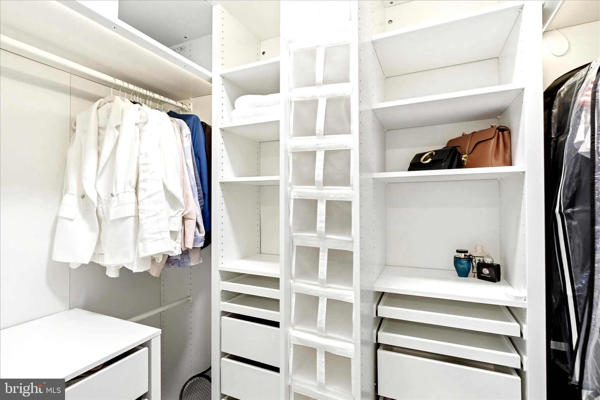 1601 Spring Gate Dr., Unit 1204 McLean, VA 22102 - Photo 14 of 52 a view of walk in closet with clothes and shoes