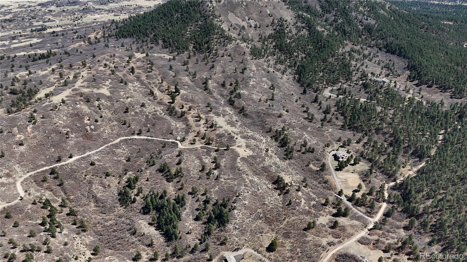 1 South Perry Park Road Sedalia, CO 80135 - Photo 15 of 25 a view of a dry yard with large trees