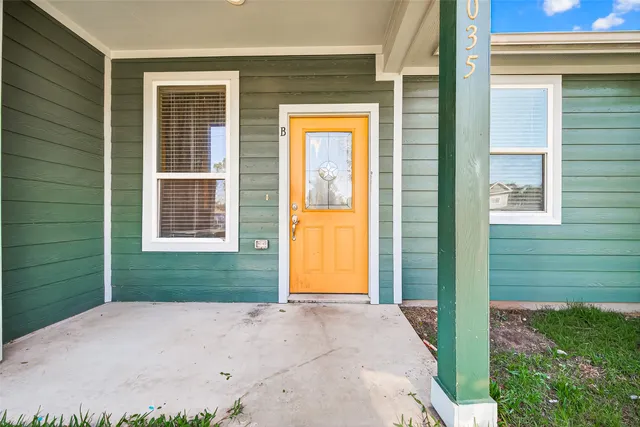 a front view of a house having yard
