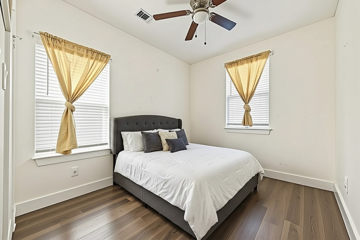 1035 Junell Street Houston, TX 77088 - Photo 10 of 14 a bedroom with a bed and a window