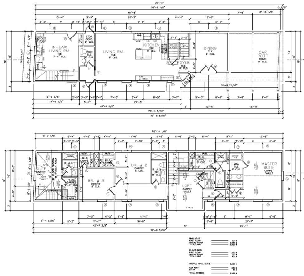 7407 Rusk Street, Unit A Houston, TX 77011 - Photo 2 of 24 Architectural plans showing the layout.