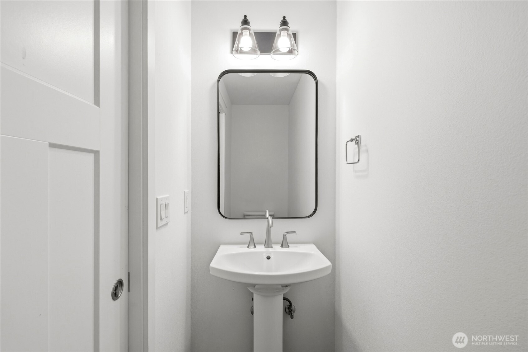 9815 178th Way Southwest Rochester, WA 98579 - Photo 21 of 36 a bathroom with a sink and mirror