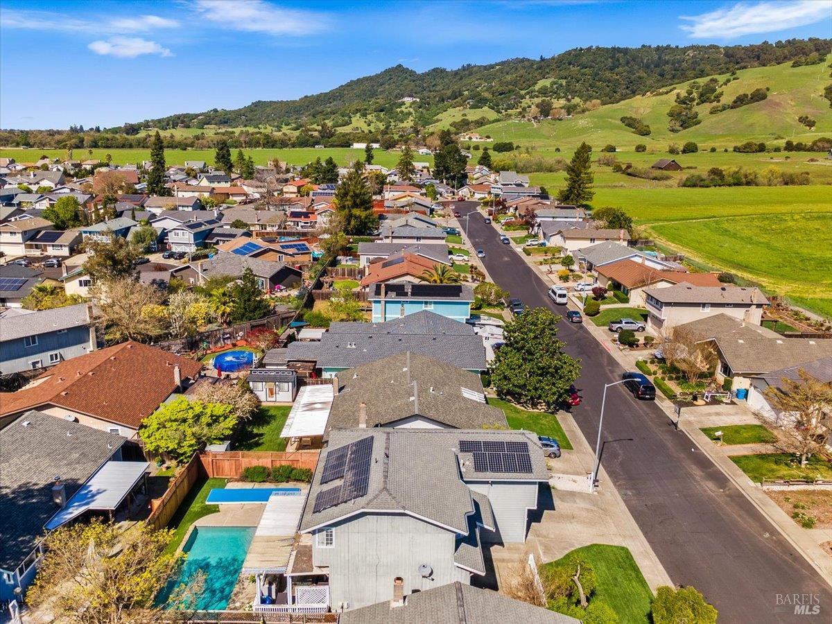 4457 Graywhaler Lane Rohnert Park, CA 94928 - Photo 49 of 51 an aerial view of residential houses with outdoor space