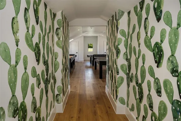 a view of entryway with wooden floor