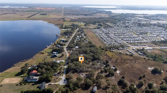 a view of lake and mountain