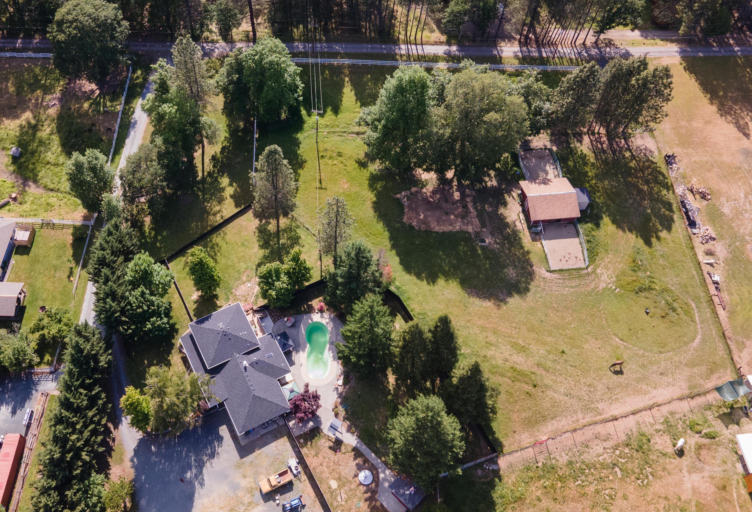 255 Queens Branch Road Rogue River, OR 97537 - Photo 56 of 60 an aerial view of residential house with outdoor space