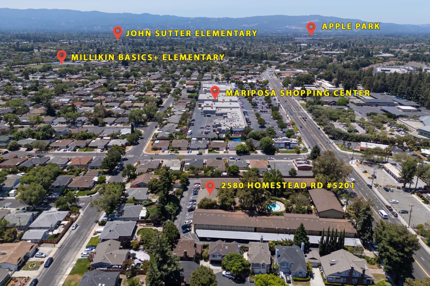 2580 Homestead Road, Unit 5201 Santa Clara, CA 95051 - Photo 37 of 38 an aerial view of a city