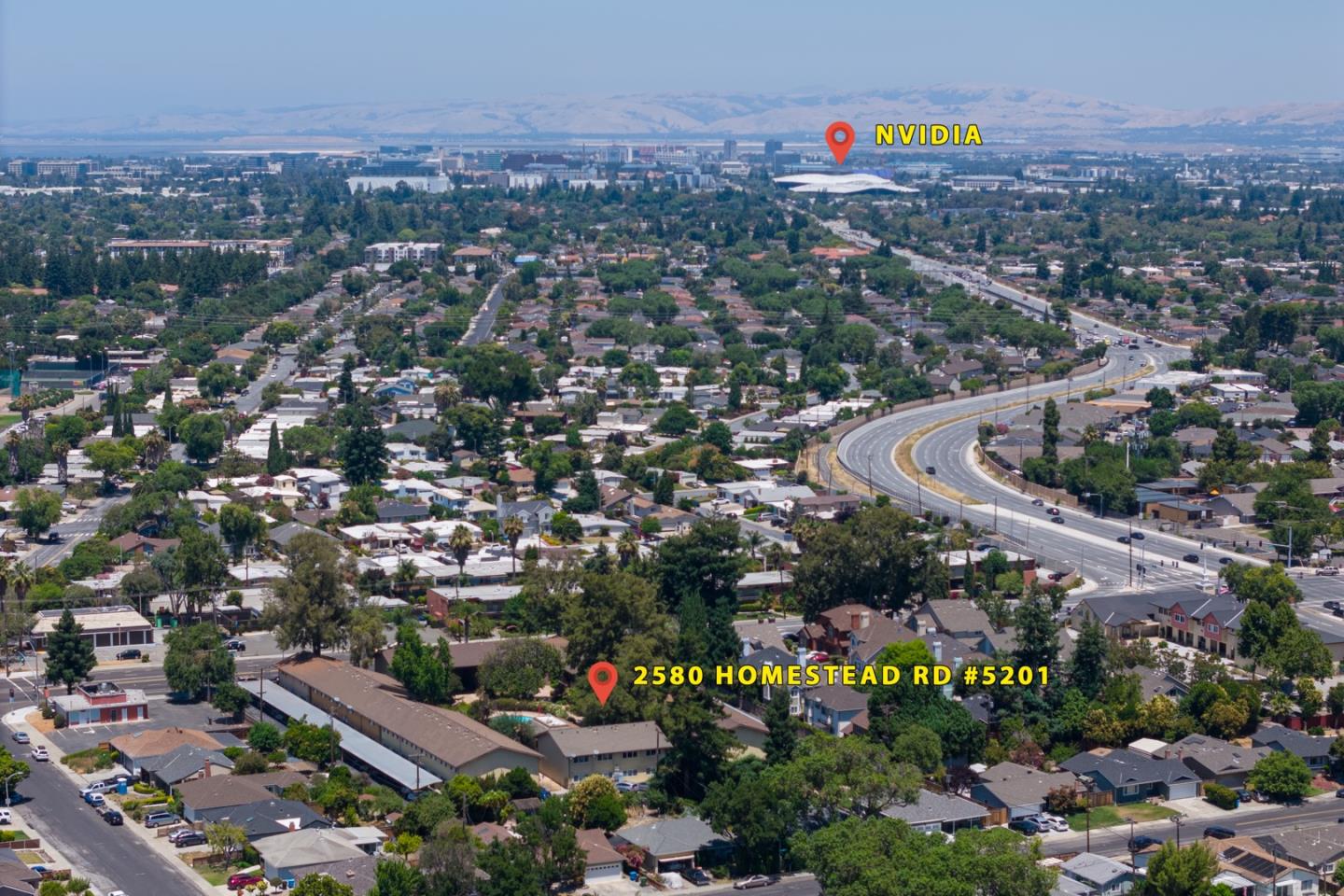 2580 Homestead Road, Unit 5201 Santa Clara, CA 95051 - Photo 38 of 38 an aerial view of a city