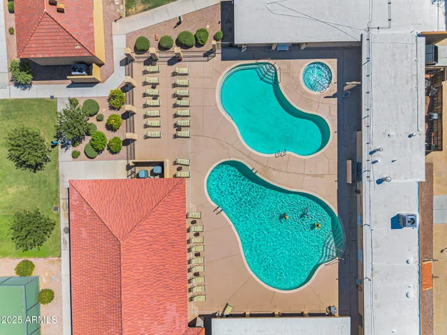 an aerial view of multiple house