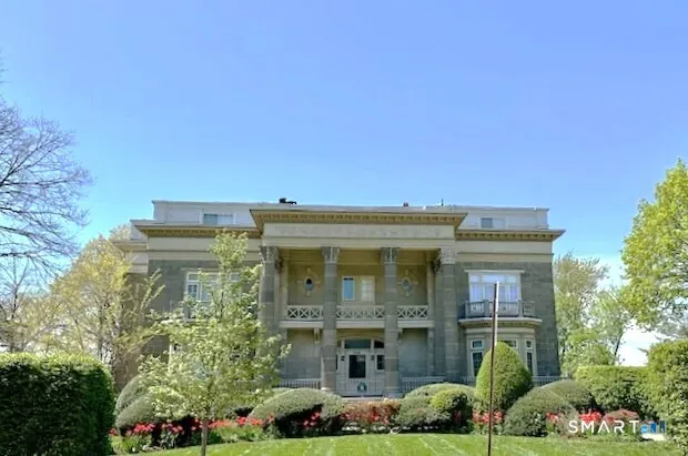 a front view of a building