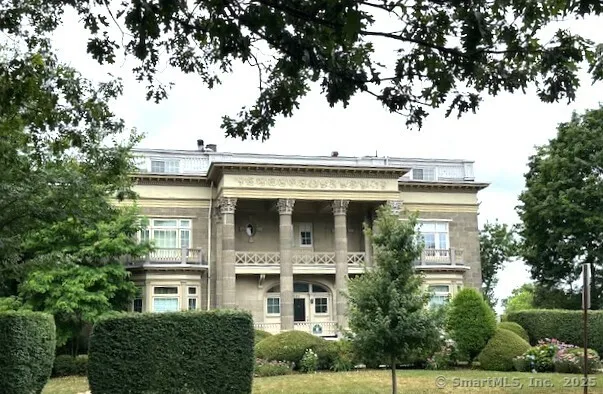 a front view of a building