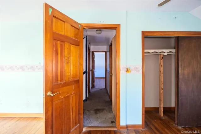 a view of a bathroom with a glass door