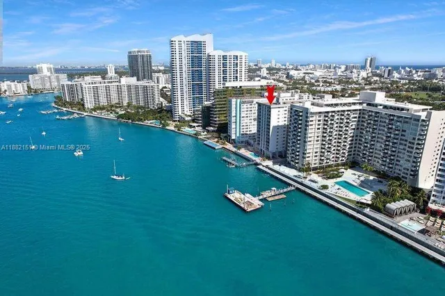 a view of a city with tall buildings