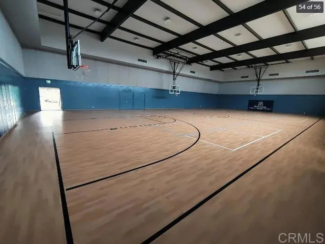 a view of a room with racks