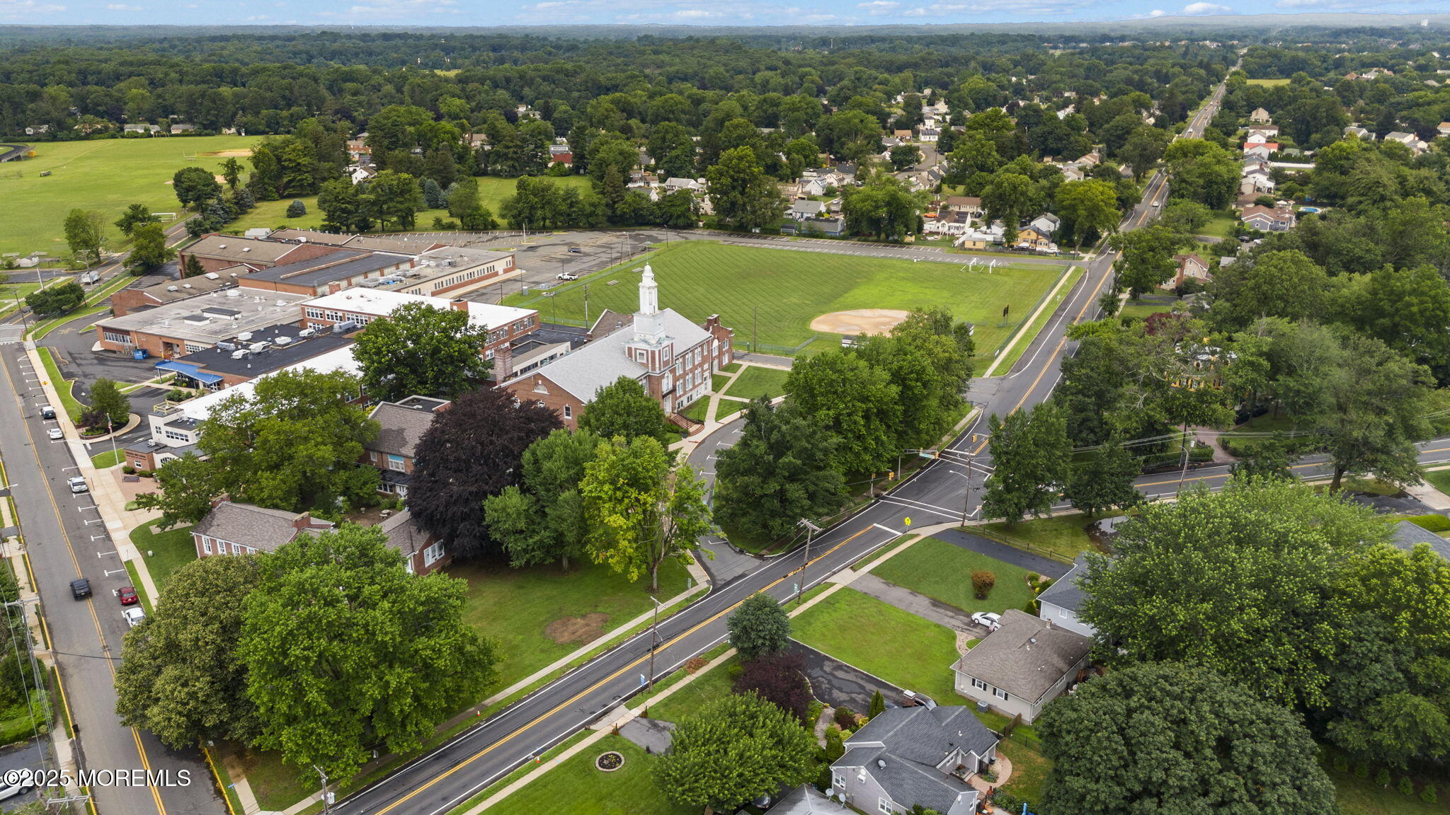 72 Broadway Road Freehold, NJ 07728 - Photo 36 of 37 an aerial view of residential houses with outdoor space and river