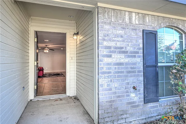 a view of front door of house