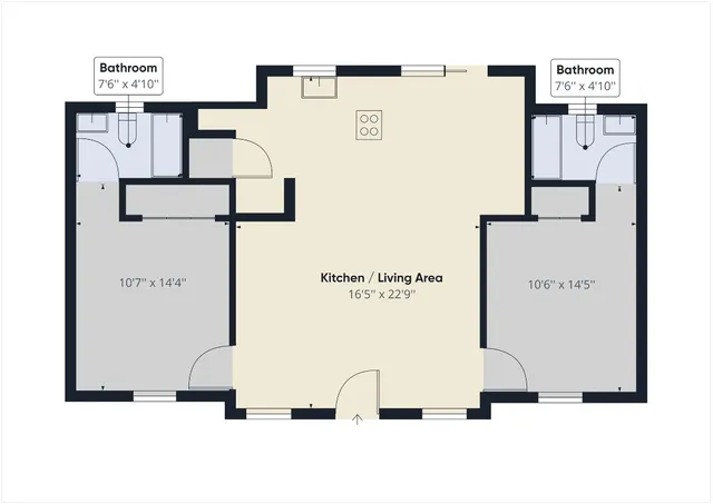 a picture of a bench in a bathroom