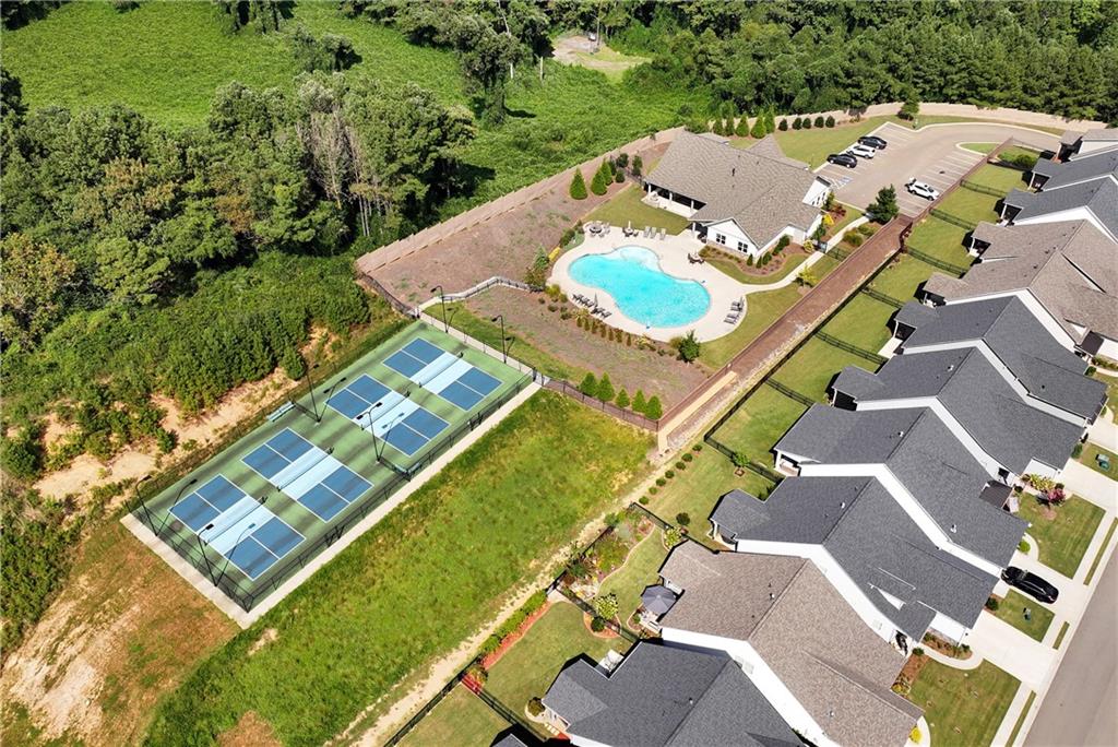 269 Grand Circle Jasper, GA 30143 - Photo 48 of 54 an aerial view of a tennis ground and a large tree