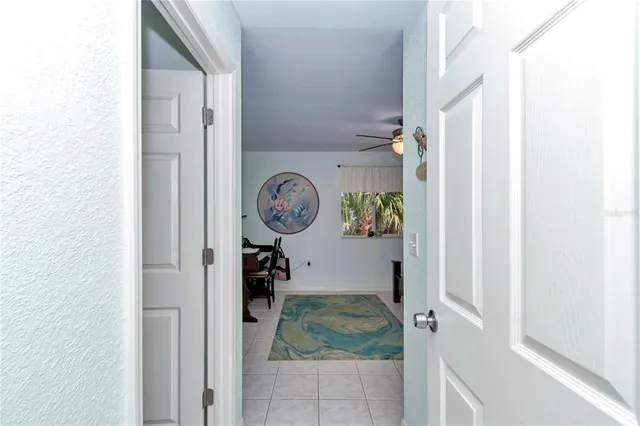 a view of dining room with wooden floor