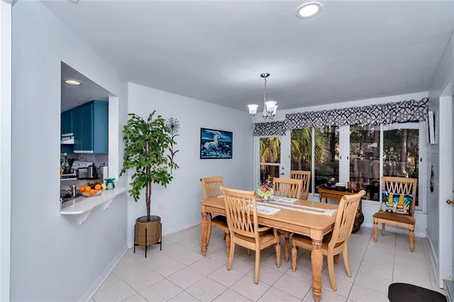 an outdoor space with furniture