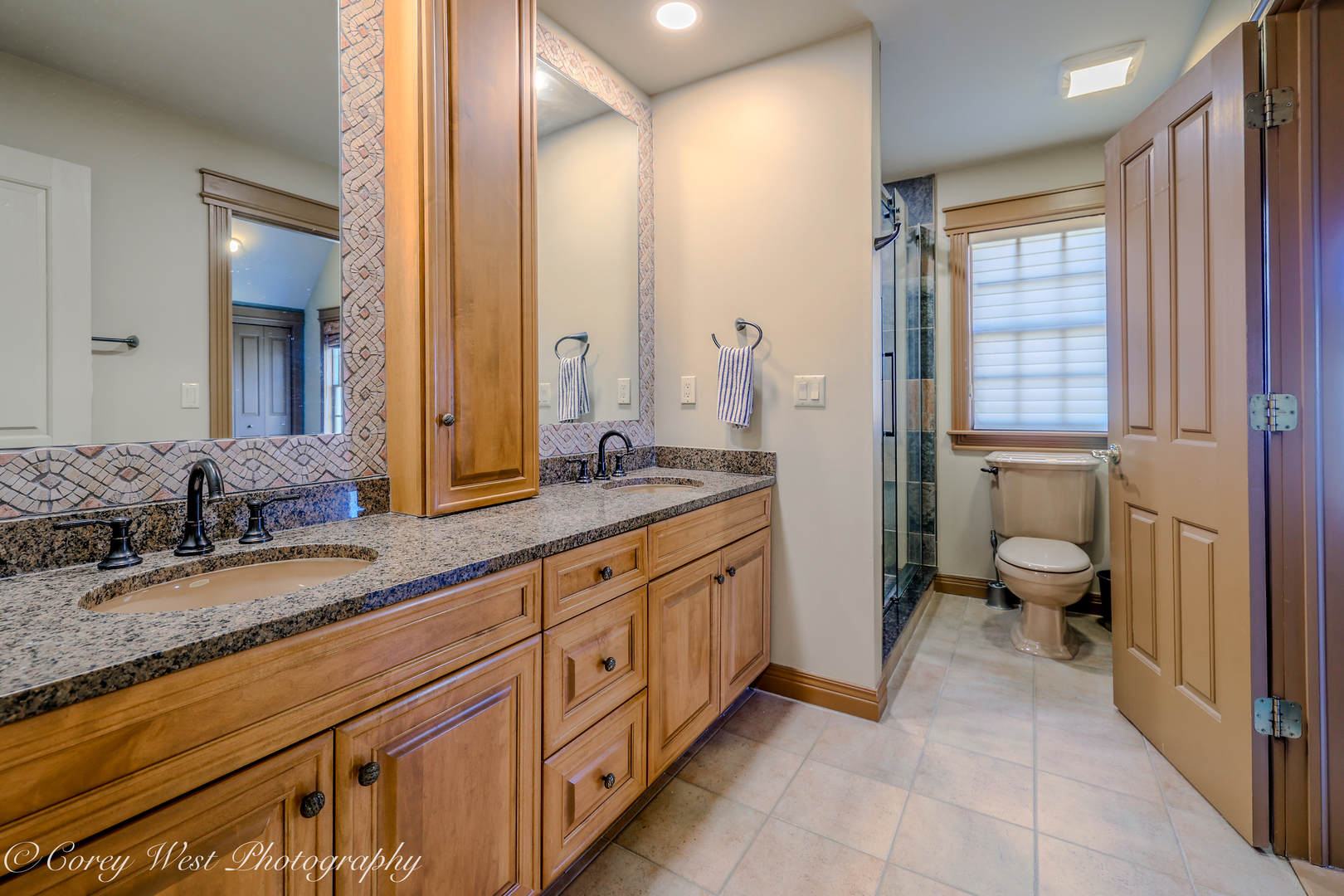 N004 Alexander Drive Geneva, IL 60134 - Photo 44 of 75 a spacious bathroom with a granite countertop sink mirror and a bathtub