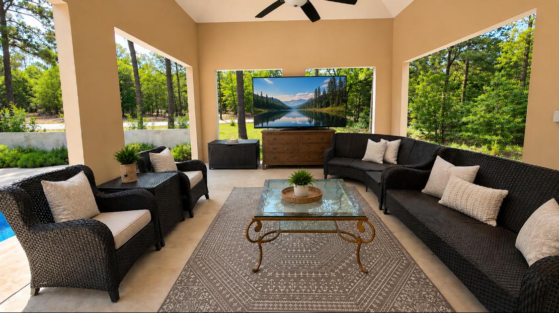 438 Kellar Road Smithville, TX 78957 - Photo 6 of 30 An inviting outdoor living space seamlessly merges comfort with nature's beauty.
