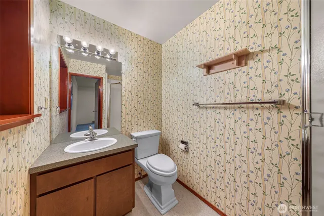 a view of a room with wooden area