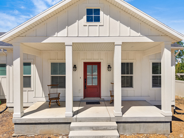 1257 North 1350th Street East Mapleton, UT 84664 - Photo 4 of 45 Covered Porch, perfect for sitting and enjoying mountain views.