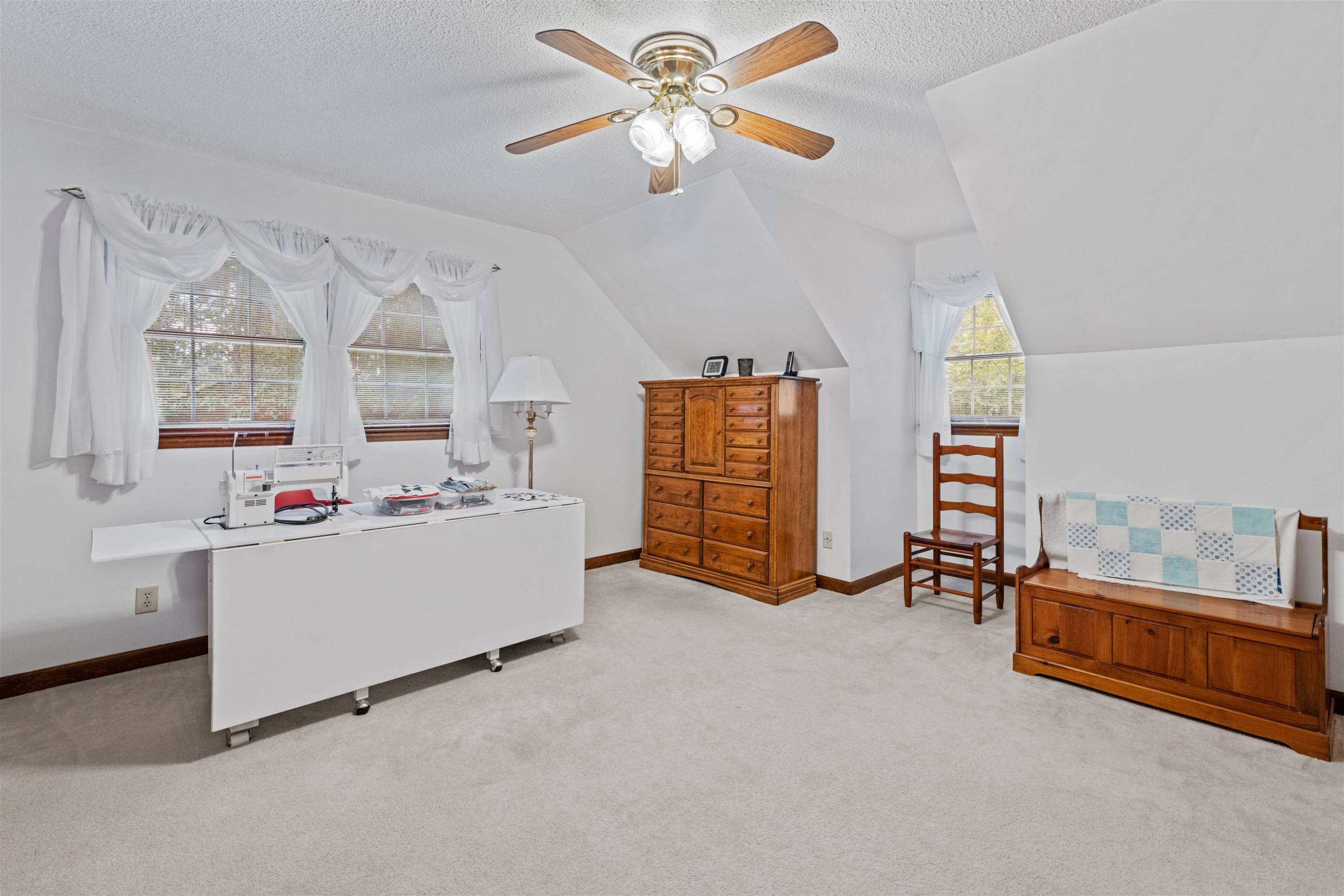 8417 Crowder Road Raleigh, NC 27603 - Photo 21 of 30 Bedroom 3 has double windows,ceiling fan, and double closets. Bedroom 3