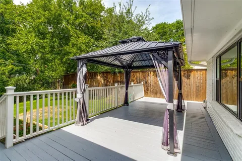 a view of wooden deck
