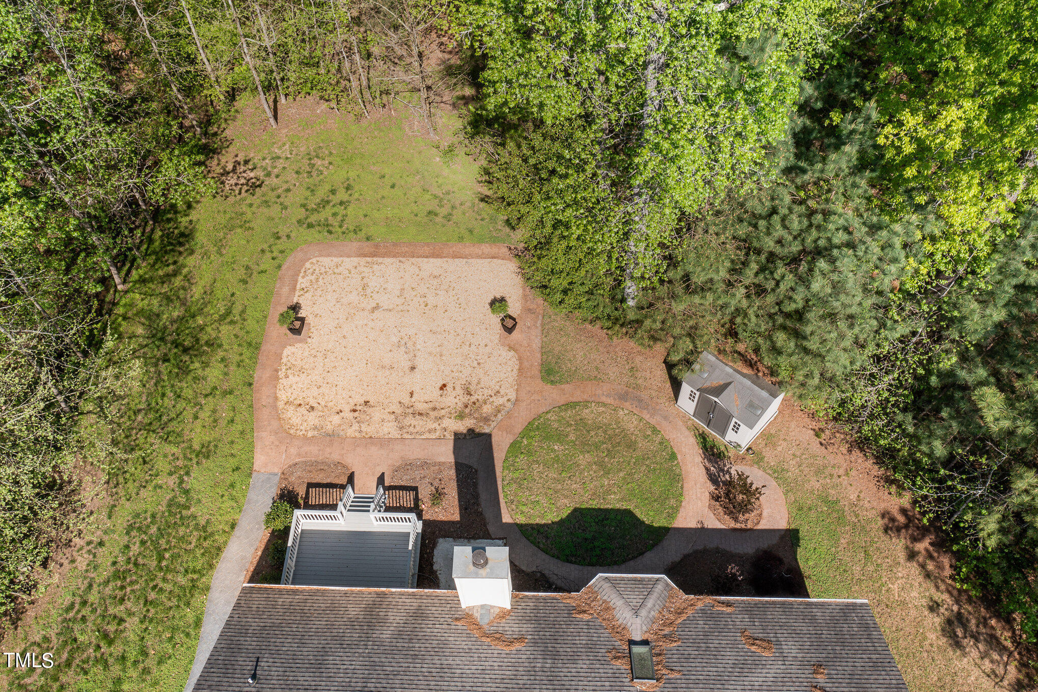 3640 Pineview Circle Durham, NC 27705 - Photo 41 of 41 an aerial view of a house with outdoor space