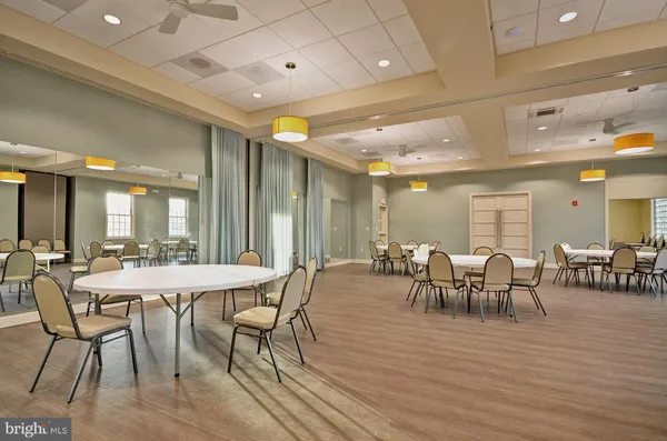 a room with gym equipment