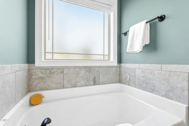 a bathroom with a tub