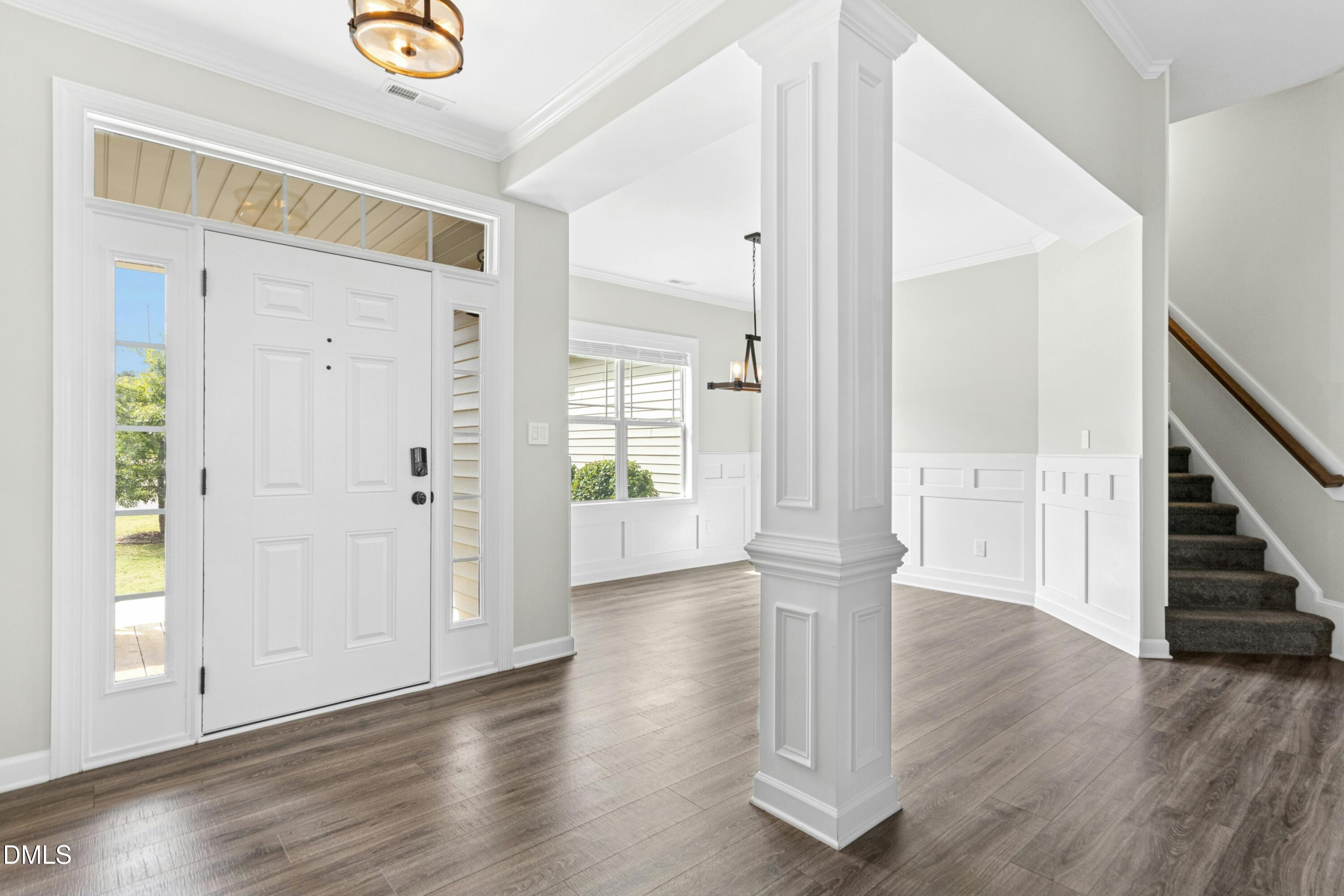 165 Thunder Ridge Drive Garner, NC 27529 - Photo 3 of 32 a view of entryway with wooden floor