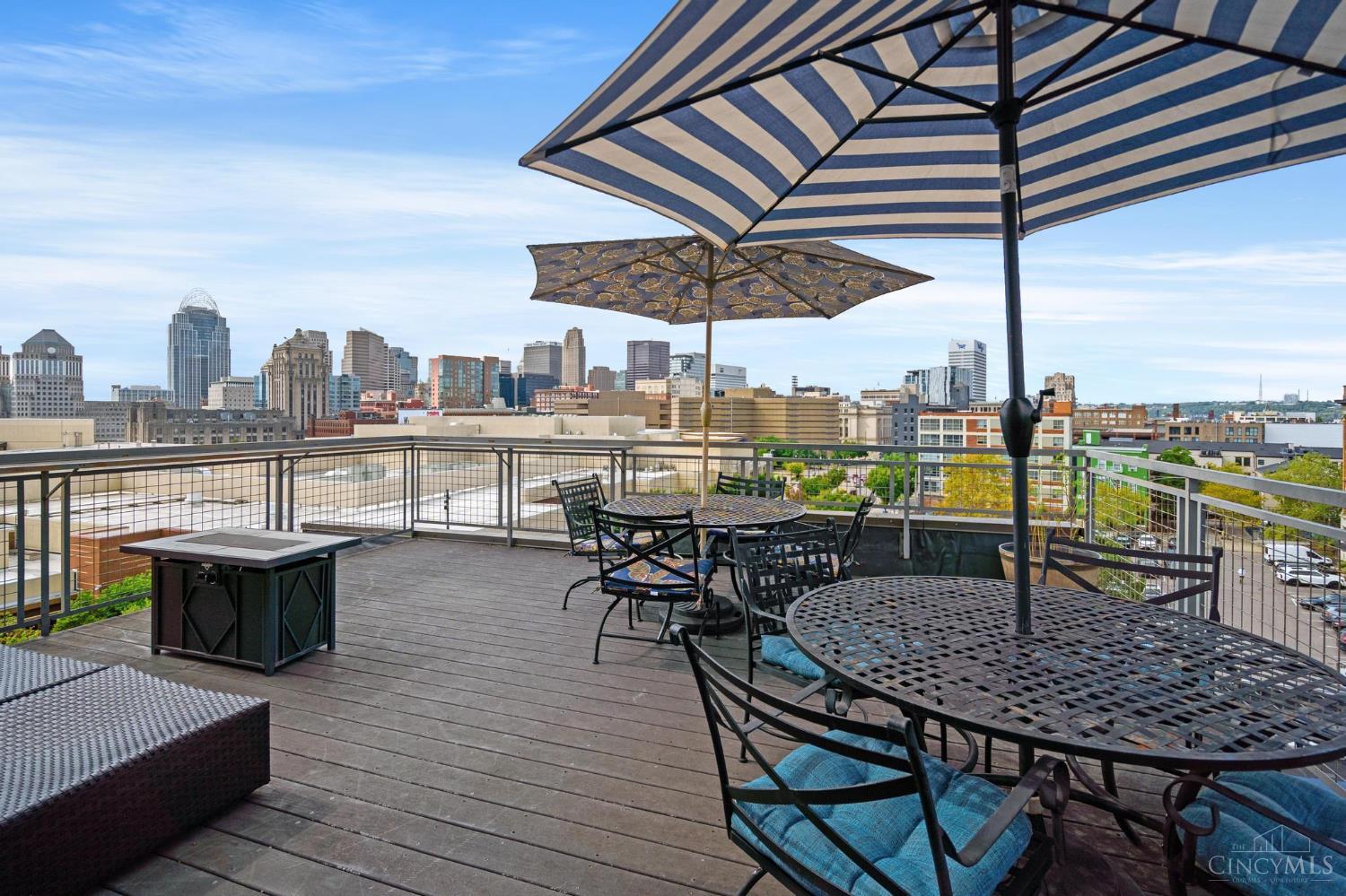 512 Reading Road, Unit 203 Cincinnati, OH 45202 - Photo 31 of 44 Shared rooftop deck with expansive views of the city